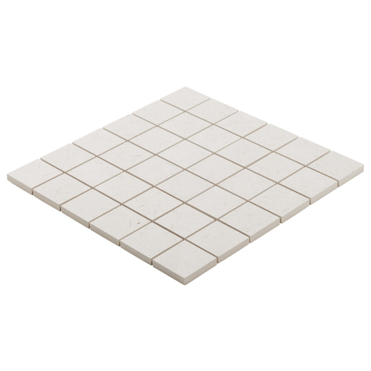 Hikari Chalk White 2x2 Matte Porcelain Mosaic Tile - Lux Tile
