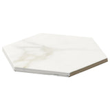 Amalfi Calacatta White 6" Hexagon Matte Porcelain Tile - Lux Tile