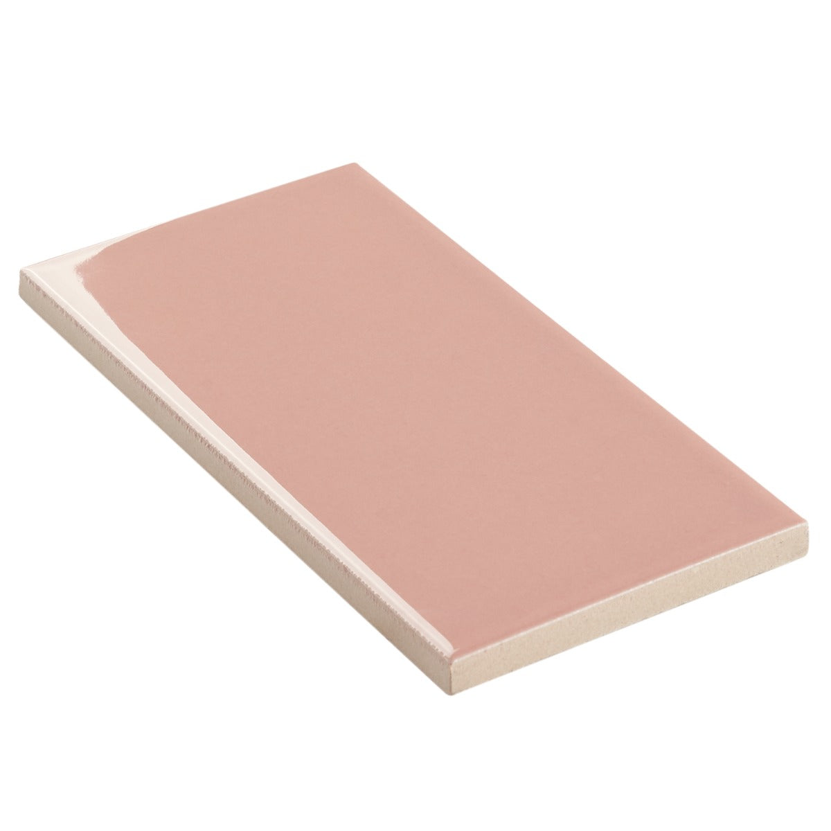 Tilebar Park Hill Pink 3x6 Polished Porcelain Subway Tile