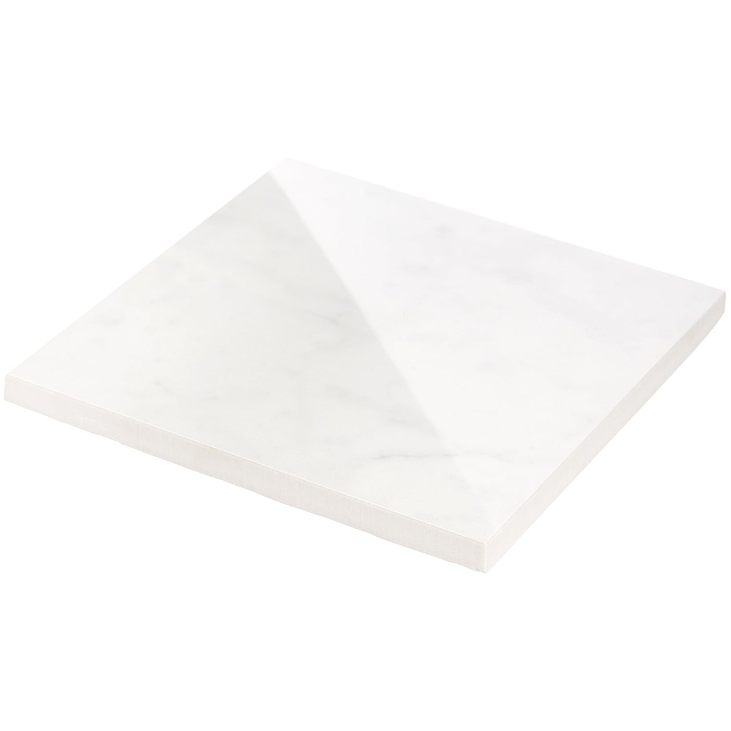 Marble Tech Bianco Gioia 6x6 Polished Porcelain Tile - Lux Tile