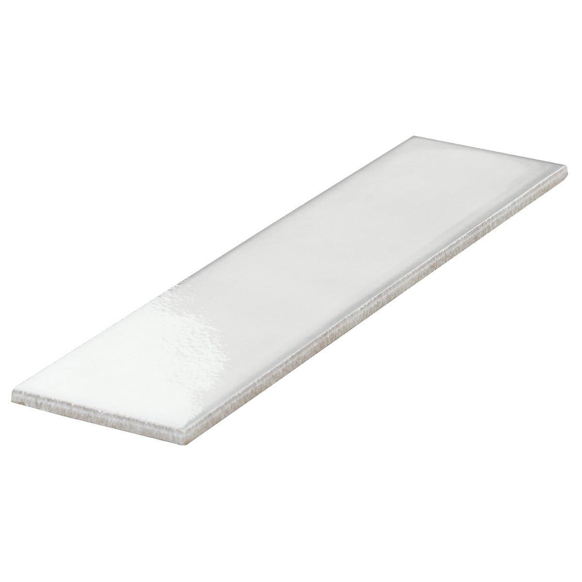 ArtBlock Bianco White 4x16 Glossy Porcelain Tile by Stacy Garcia