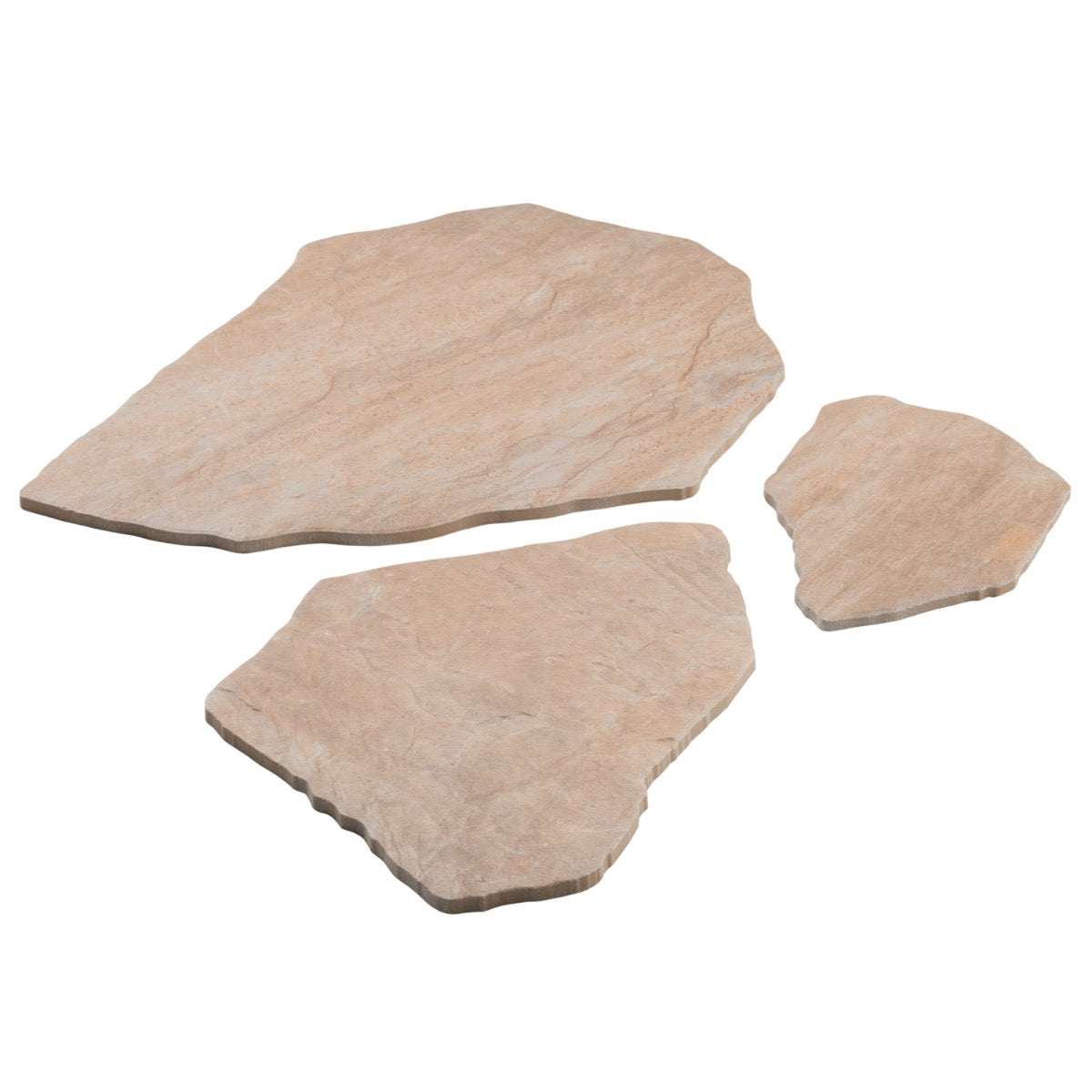 Pathstone Beige Textured Matte Porcelain Flagstone Tile - Durable Outdoor Flooring