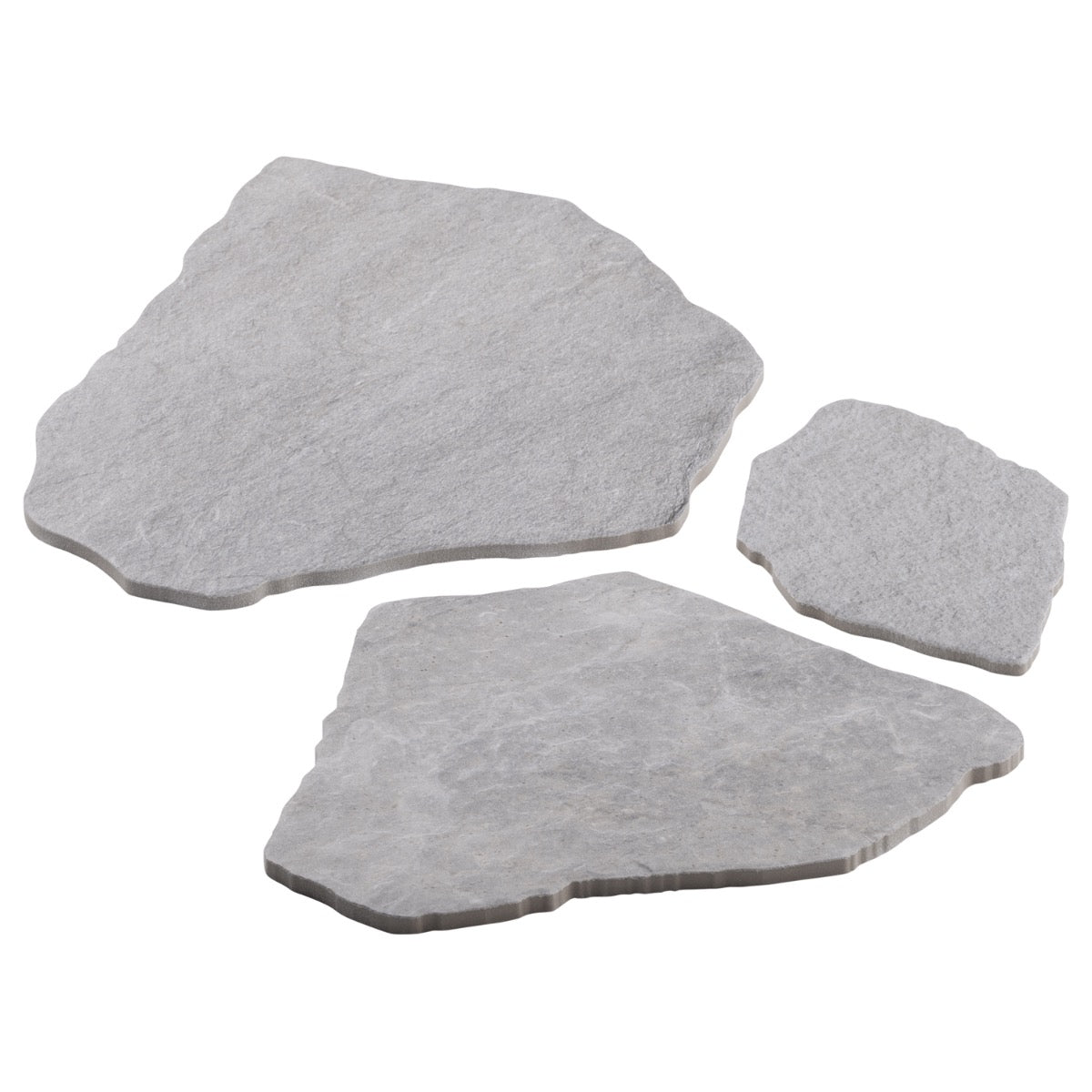 Pathstone Gris Gray Textured Matte Porcelain Flagstone Tile - Lux Tile