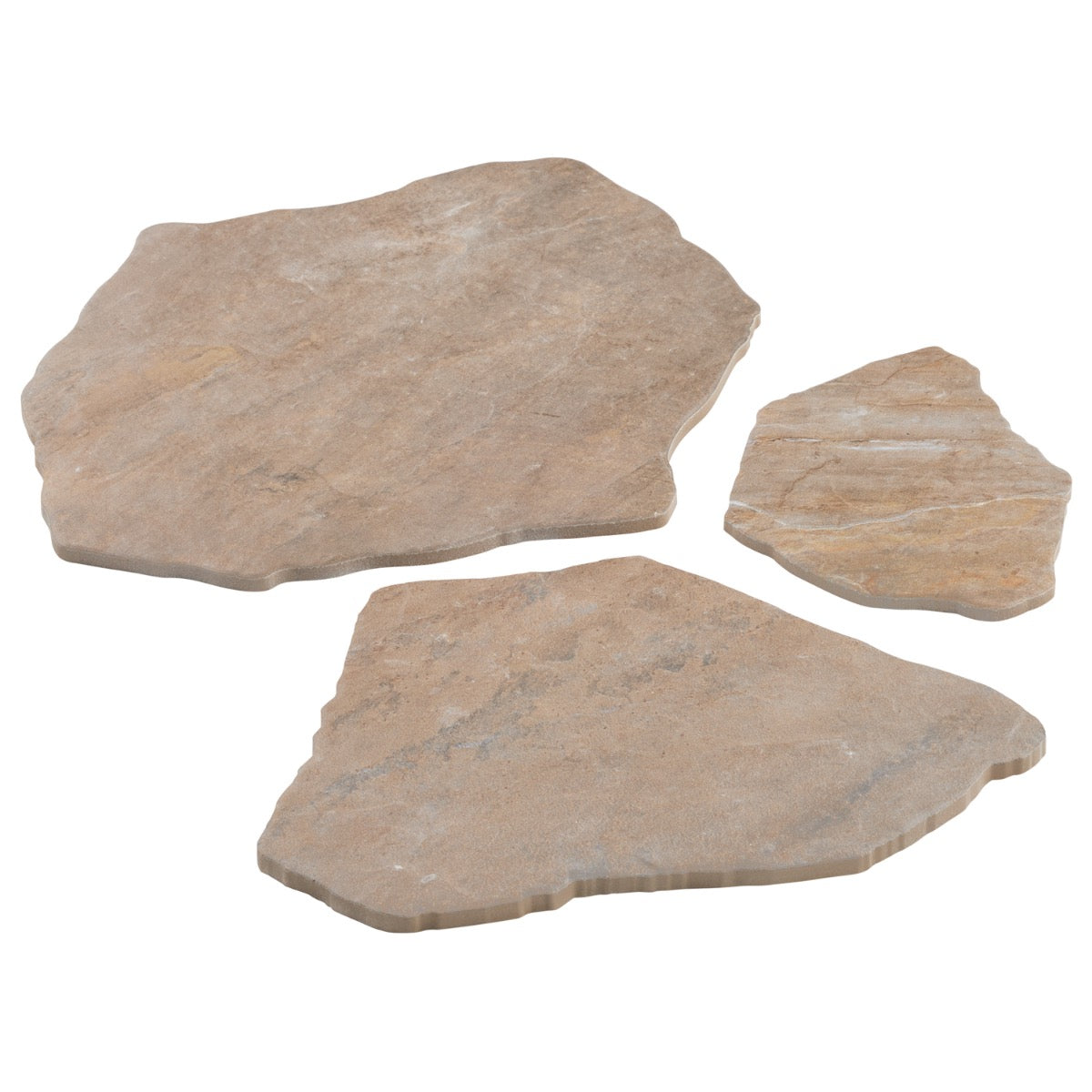 Pathstone Taupe Textured Matte Porcelain Flagstone Tile - Lux Tile