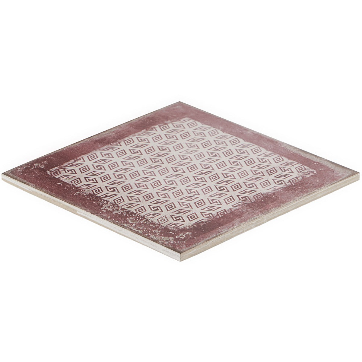 Los Lunas Deco Rose Pink 8x8 Matte Porcelain Tile - Lux Tile