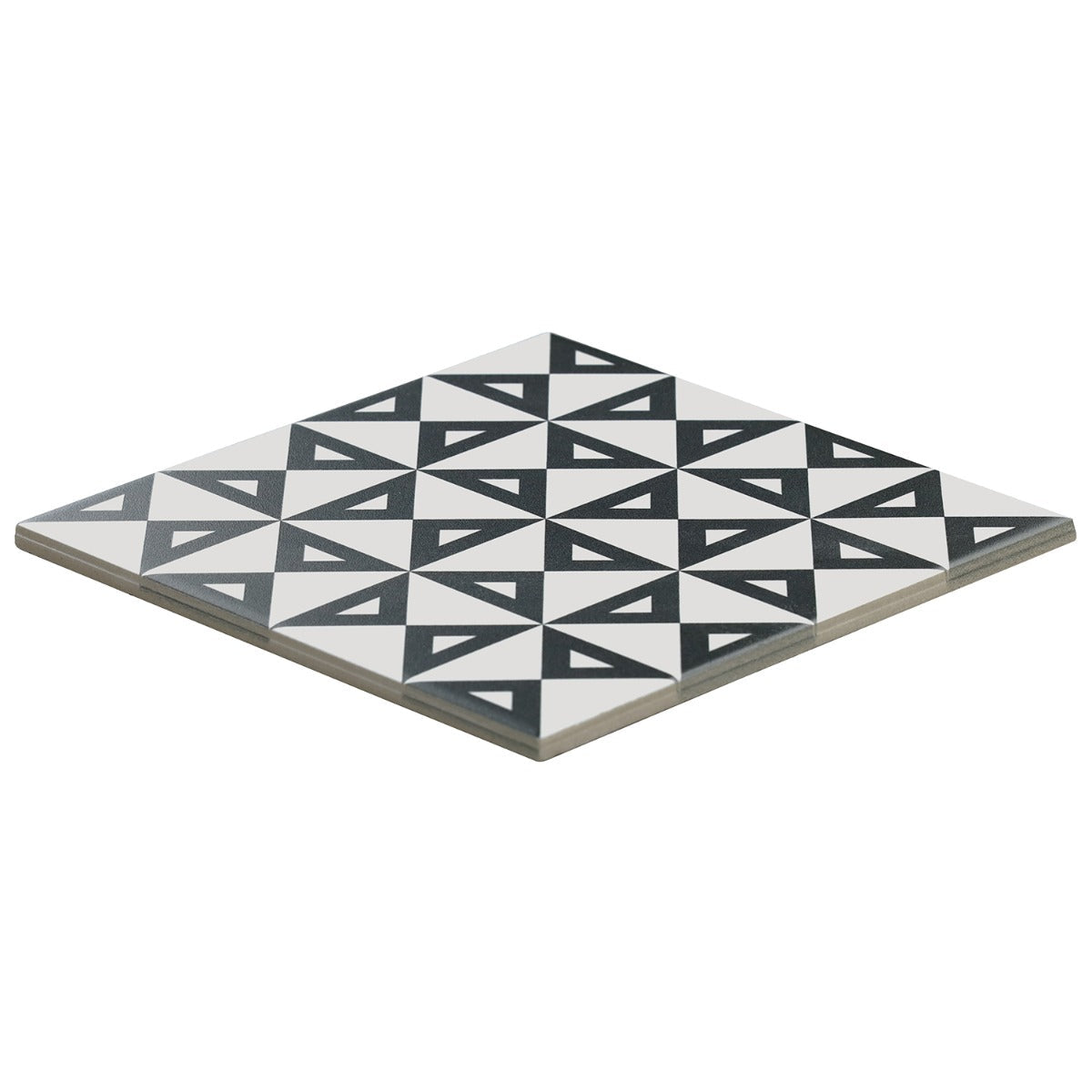 B2W Black & White 8x8 Matte Porcelain Tile - Lux Tile
