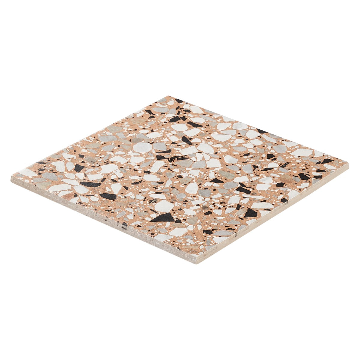 Tilebar Chips Macro Terracotta Coral Orange 8x8 Matte Porcelain Tile
