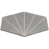 Lux Tile Pergola Beams Graphite Gray 12.5" Hexagon Matte Porcelain Tile