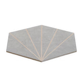 Lux Tile Pergola Beams Gray Hexagon Matte Porcelain Tile 12.5"