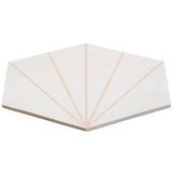 Lux Tile Pergola Beams White 12.5" Hexagon Matte Porcelain Tile