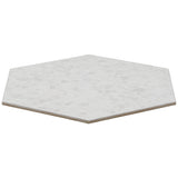 Six Hexagon White Terrazzo Look Matte Porcelain Tile - 12.5"