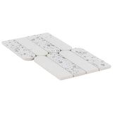 Kobe Fin Ice White Terrazzo Look Matte Porcelain Mosaic Tile