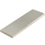 Tilebar Enigma Light Gray 2x8 Textured Polished Ceramic Subway Wall Tile