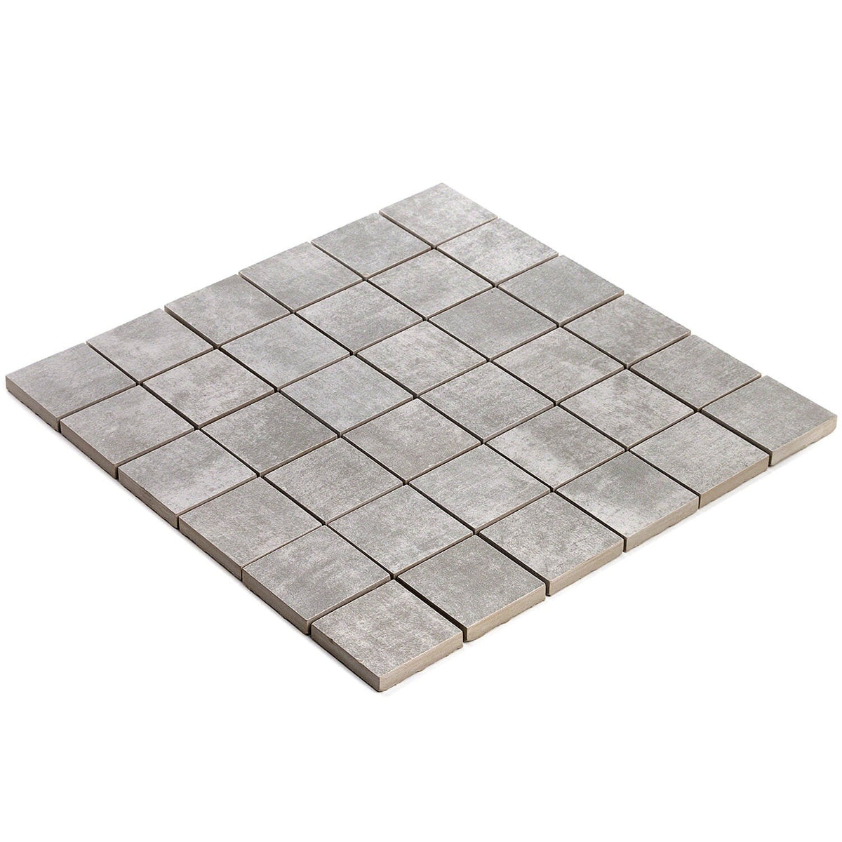 Lux Tile Cement Grigio Gray 2x2 Matte Porcelain Mosaic Tile