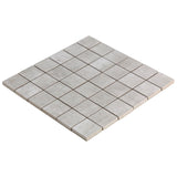 Lux Tile Cement Silver Matte Porcelain Mosaic Tile 2x2