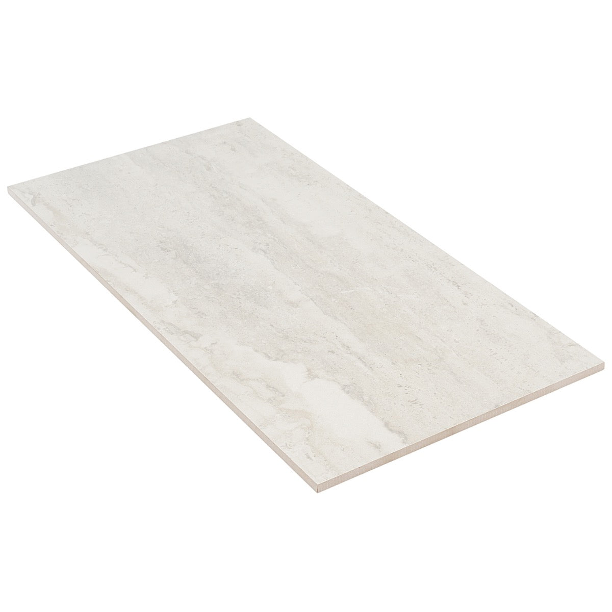 Basic Travertine Cotton White 12x24 Matte Porcelain Tile - Lux Tile