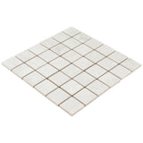 Basic Travertine Cotton White 2x2 Matte Porcelain Mosaic Tile