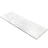 Gentle Waves White 12x36 Polished Ceramic Wall Tile