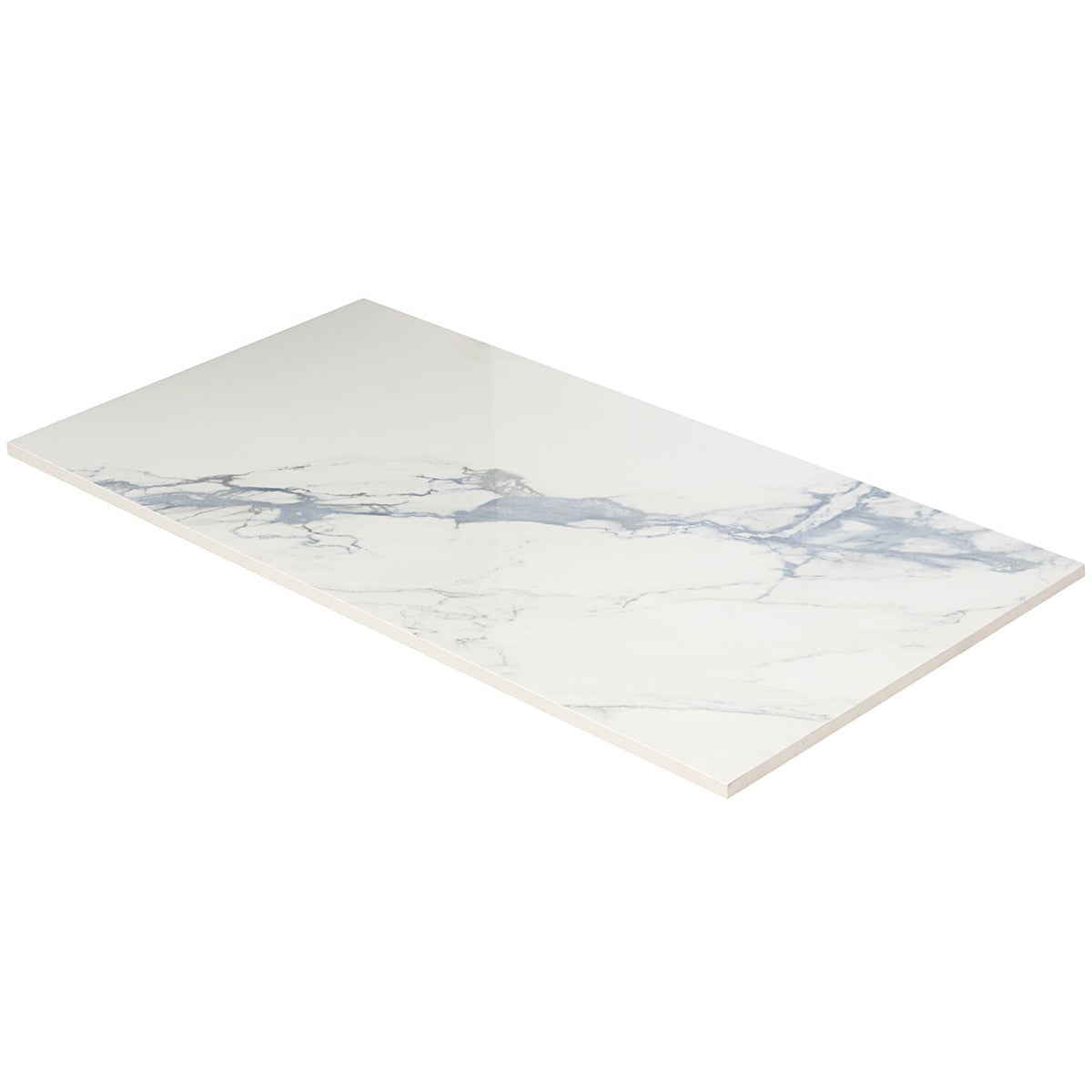Calacatta Azur 12x24 Polished Porcelain Tile - Lux Tile