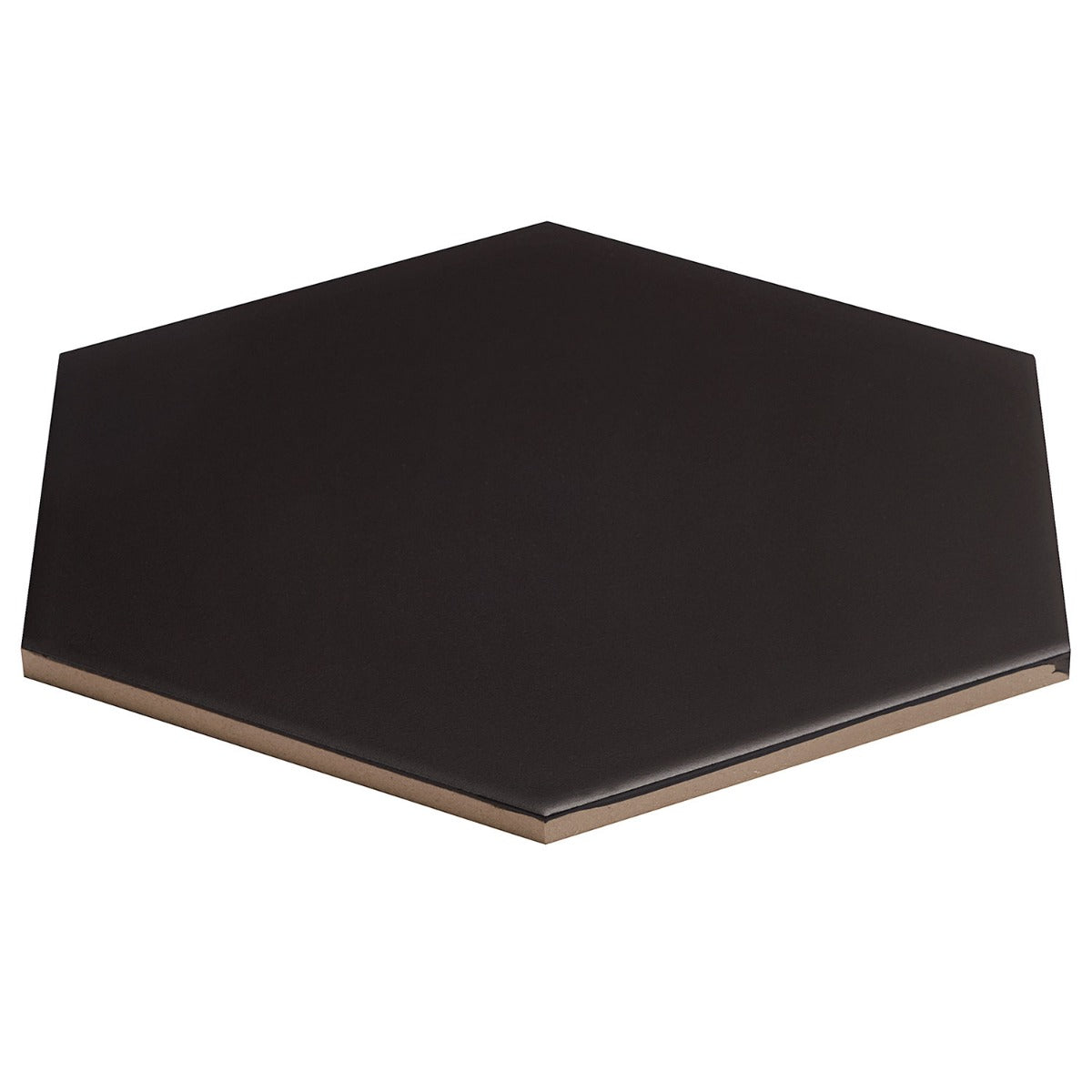 SymetroHex Black Matte Porcelain Tile - 10" Hexagon