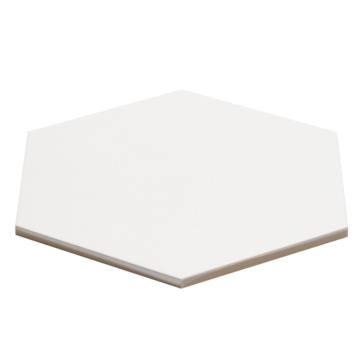SymetroHex White 10" Matte Porcelain Tile - Lux Tile