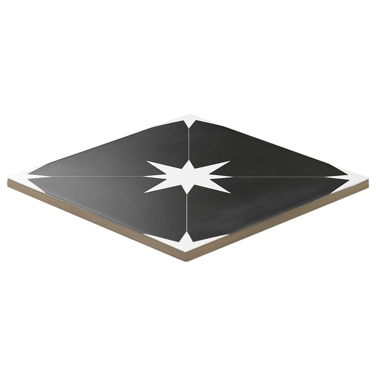 Tau Nero Black 9x9 Matte Porcelain Tile by Lux Tile