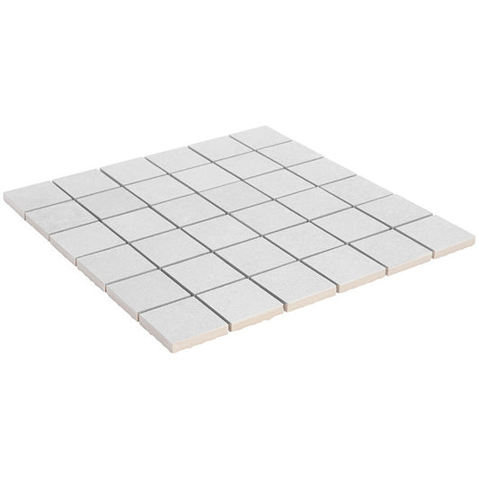 Fordham Bianco Matte Porcelain Mosaic Tile 2x2 - Durable and Elegant
