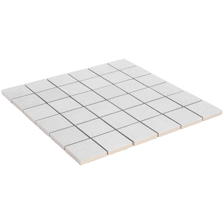 Fordham Bianco Matte Porcelain Mosaic Tile 2x2 - Durable and Elegant
