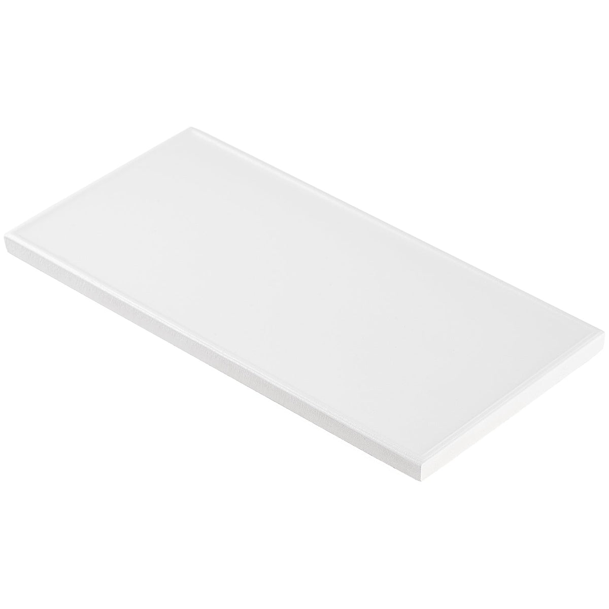 Stacy Garcia Maddox Frame White 4x8 Matte Ceramic Subway Tile