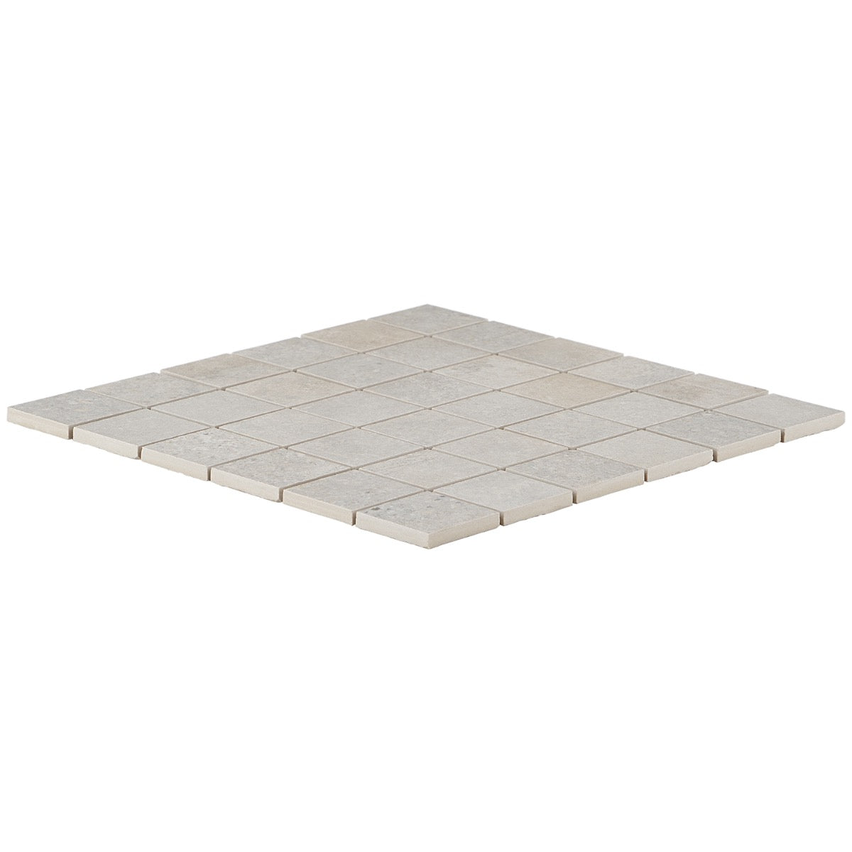Bronx Argent Silver 2x2 Matte Porcelain Mosaic Tile - Durable Industrial Design