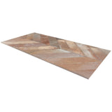 Lux Tile Sculpt Cotto Brown Chevron Porcelain Tile 24x48