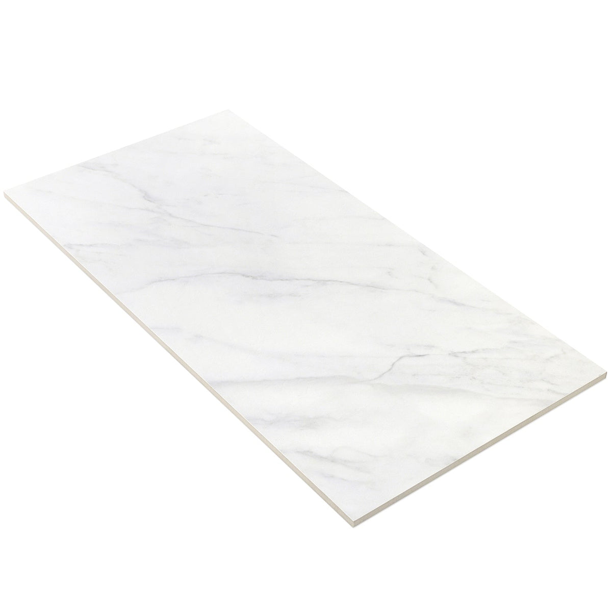 Belvedere Bianco White 15x30 Semi-Polished Porcelain Tile