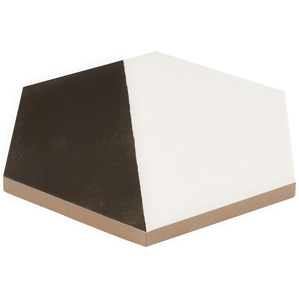HexArt Pop Nero 8" Hexagon Matte Porcelain Tile - Lux Tile