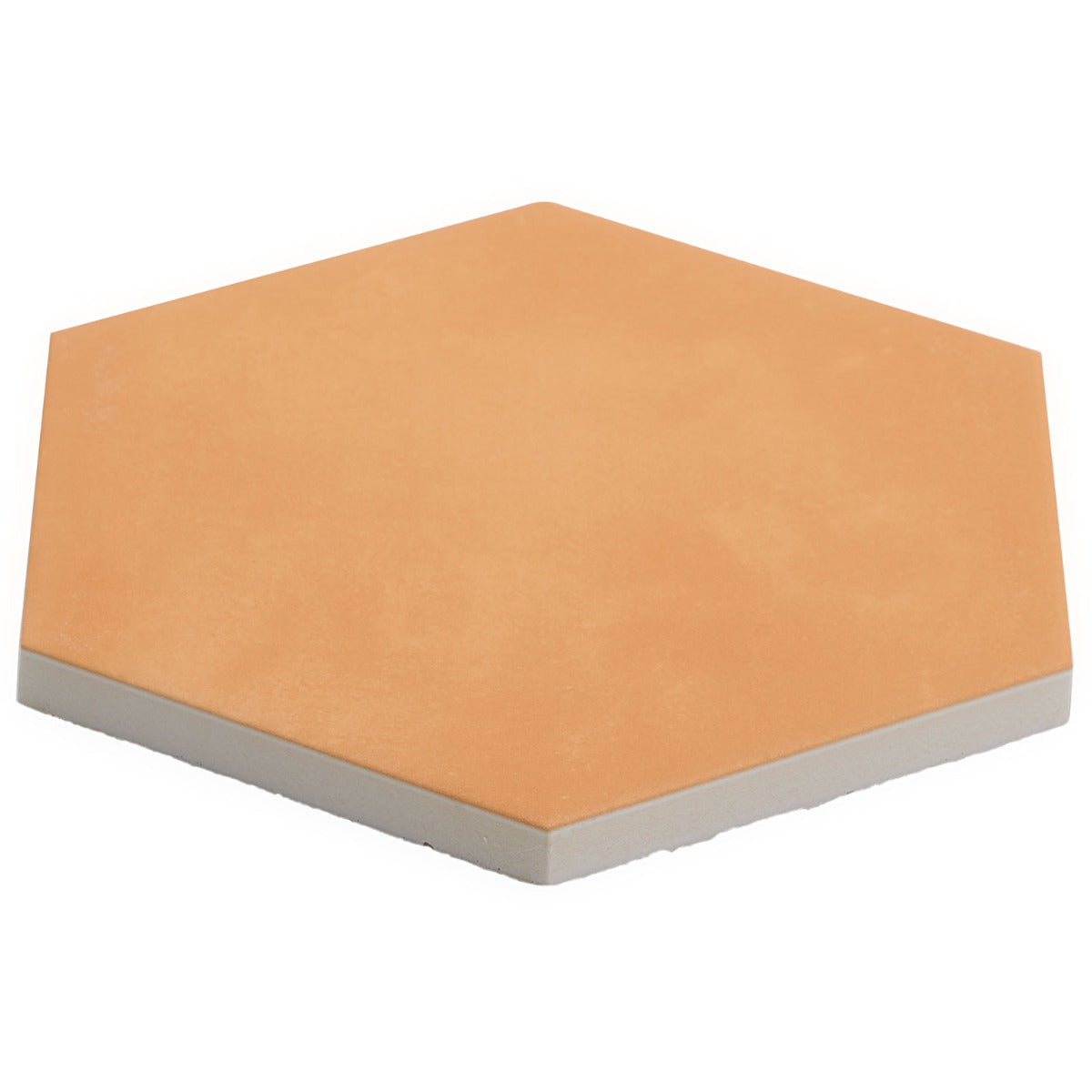 HexArt Orange 8" Hexagon Matte Porcelain Tile - Lux Tile