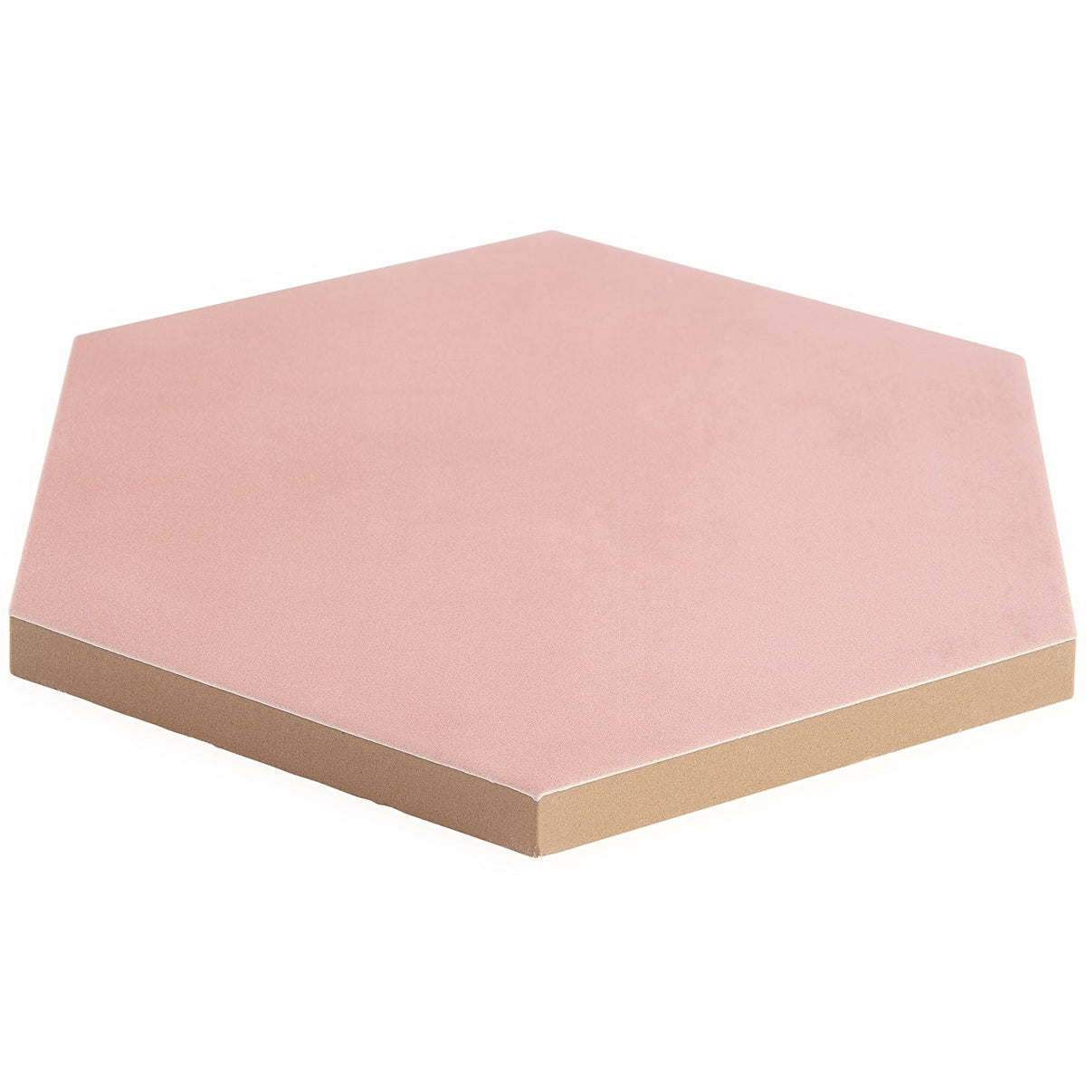 HexArt Rose Pink 8" Hexagon Matte Porcelain Tile - Lux Tile