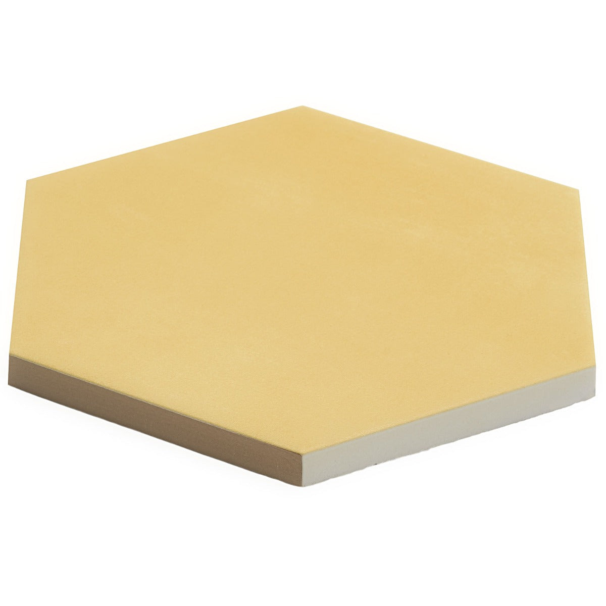 HexArt Yellow 8" Hexagon Matte Porcelain Tile by Lux Tile