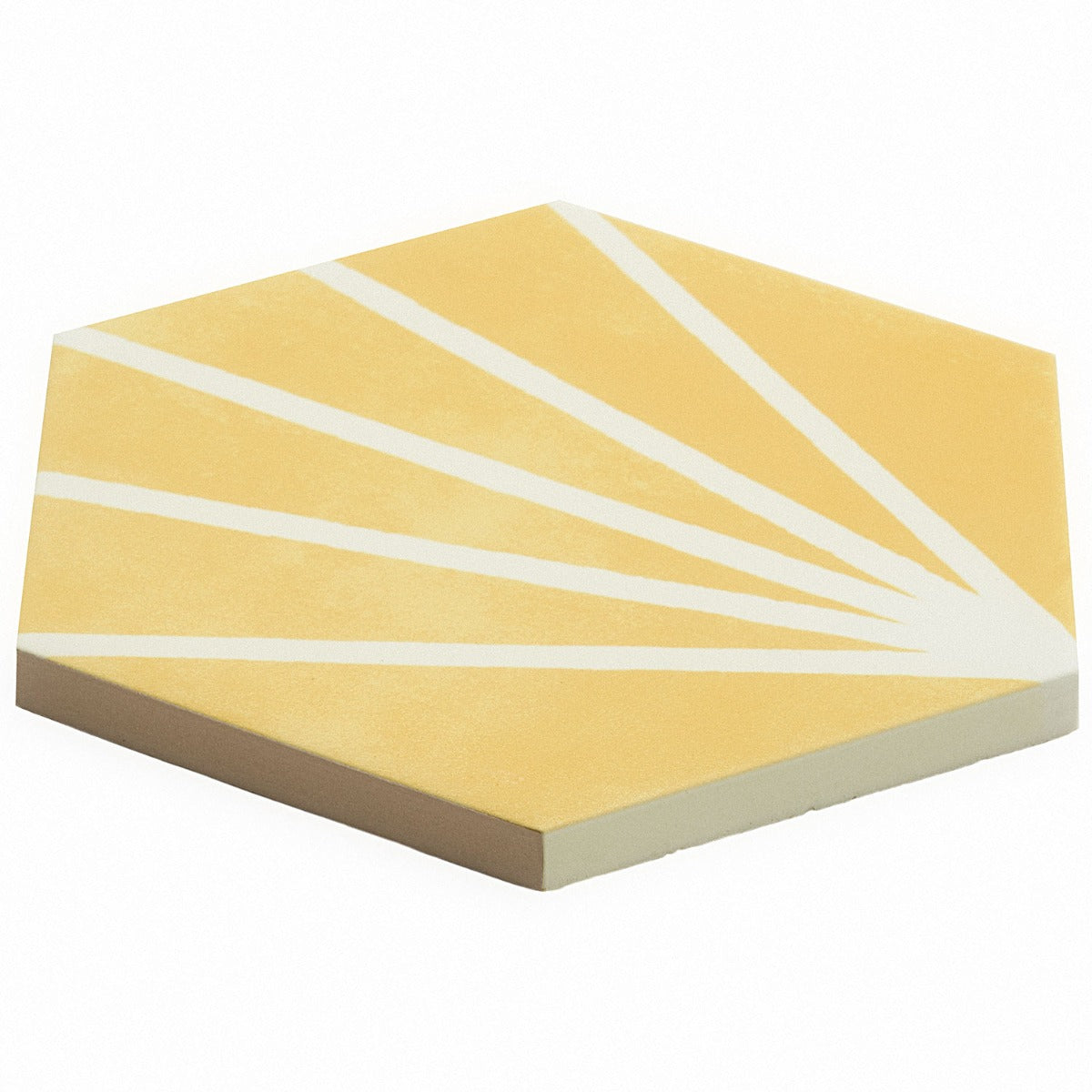 HexArt Deco Yellow 8" Hexagon Matte Porcelain Tile by Lux Tile