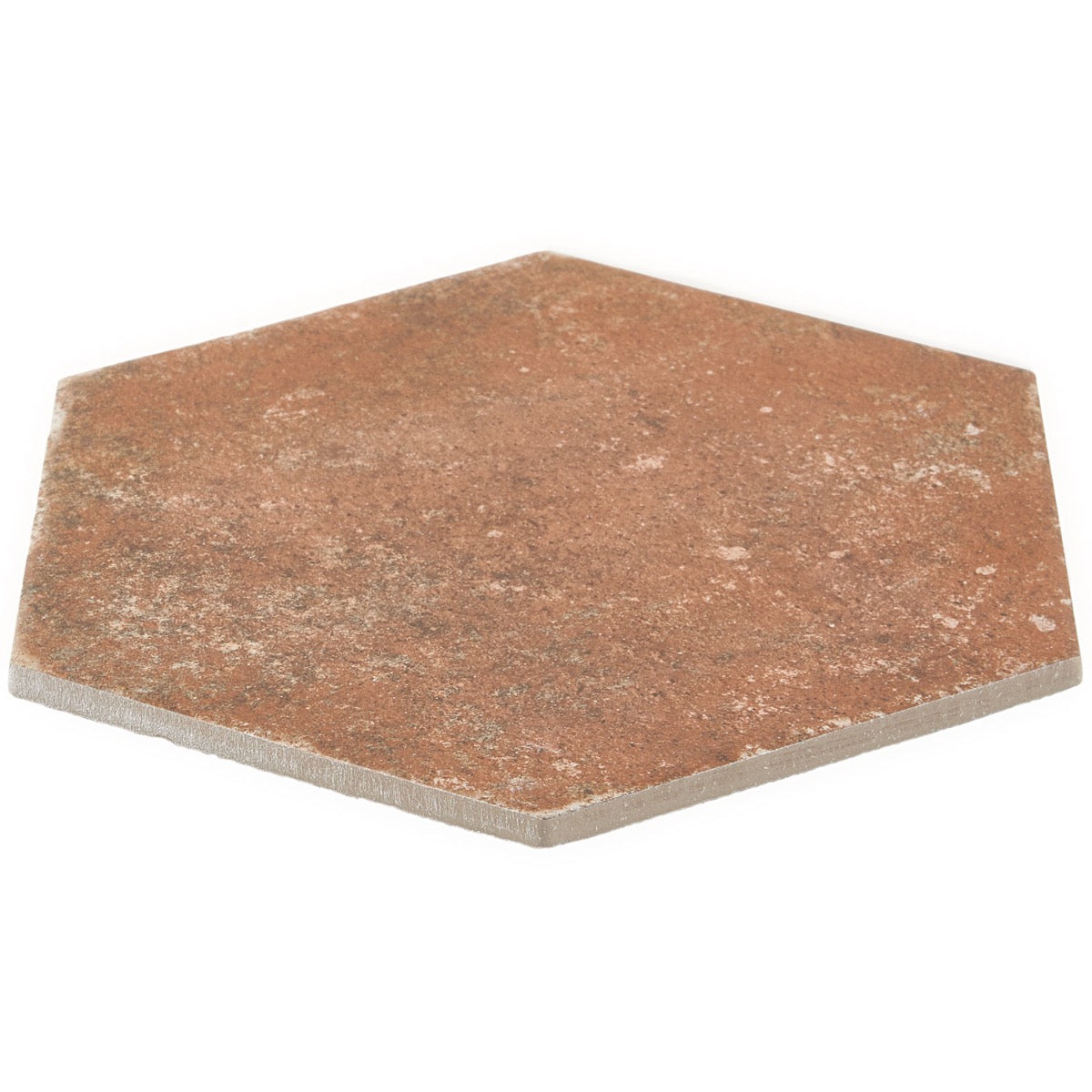 Lux Tile Terra Pompeii Marron 8" Hexagon Matte Porcelain Tile