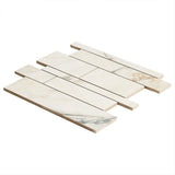 Dreamstone Calacatta Rustico Beige Railroad Matte Porcelain Mosaic Tile