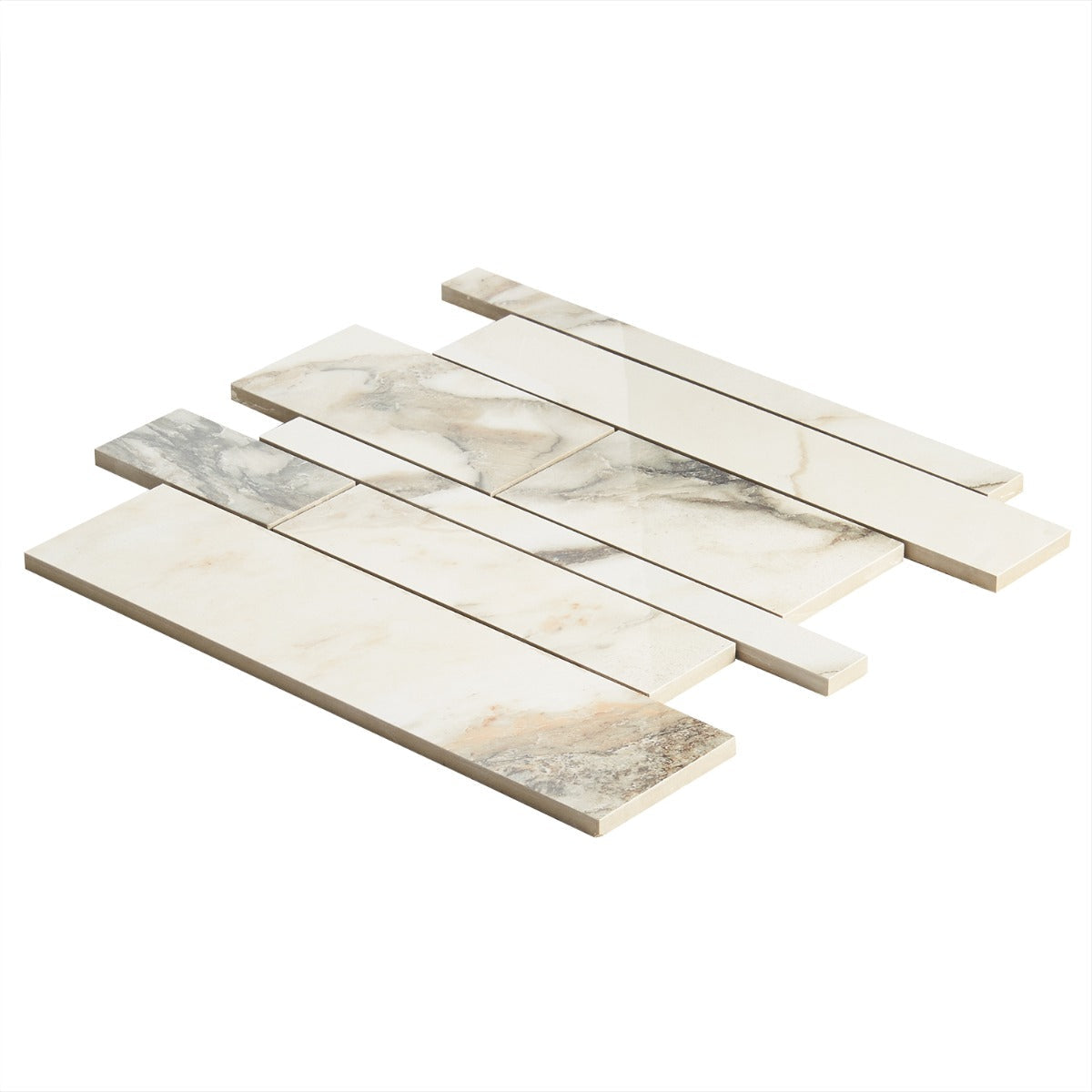 Dreamstone Calacatta Rustico Polished Porcelain Mosaic Tile