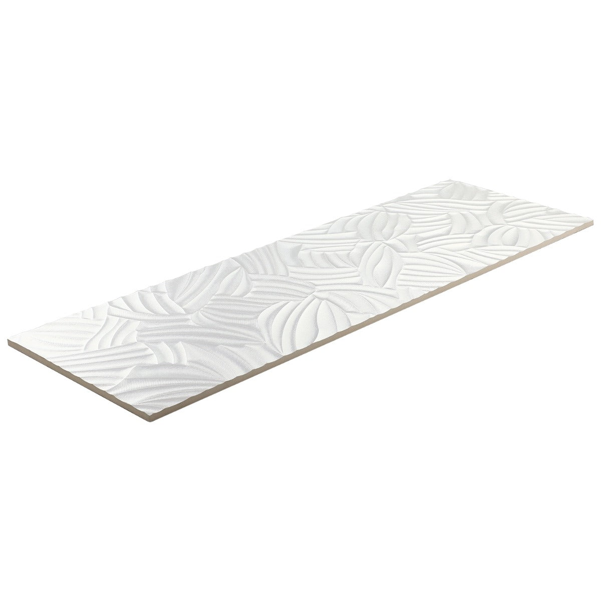 Lux Tile Wonderland Garden White 12x36 Polished Ceramic Wall Tile