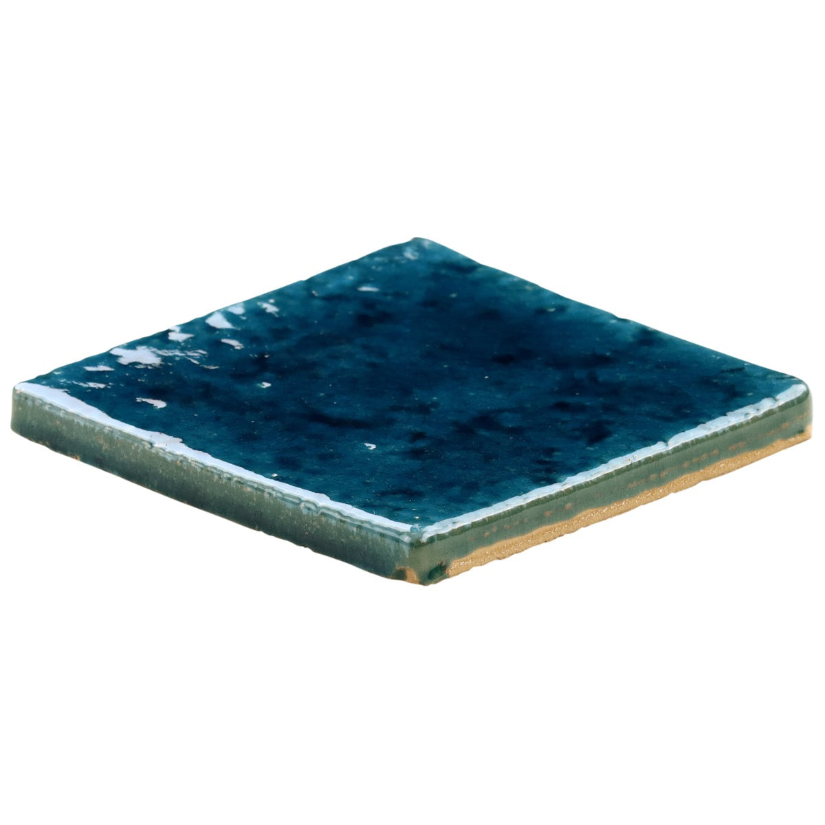 Breeze Ocean Blue 5" Crackled Glossy Porcelain Tile - Lux Tile