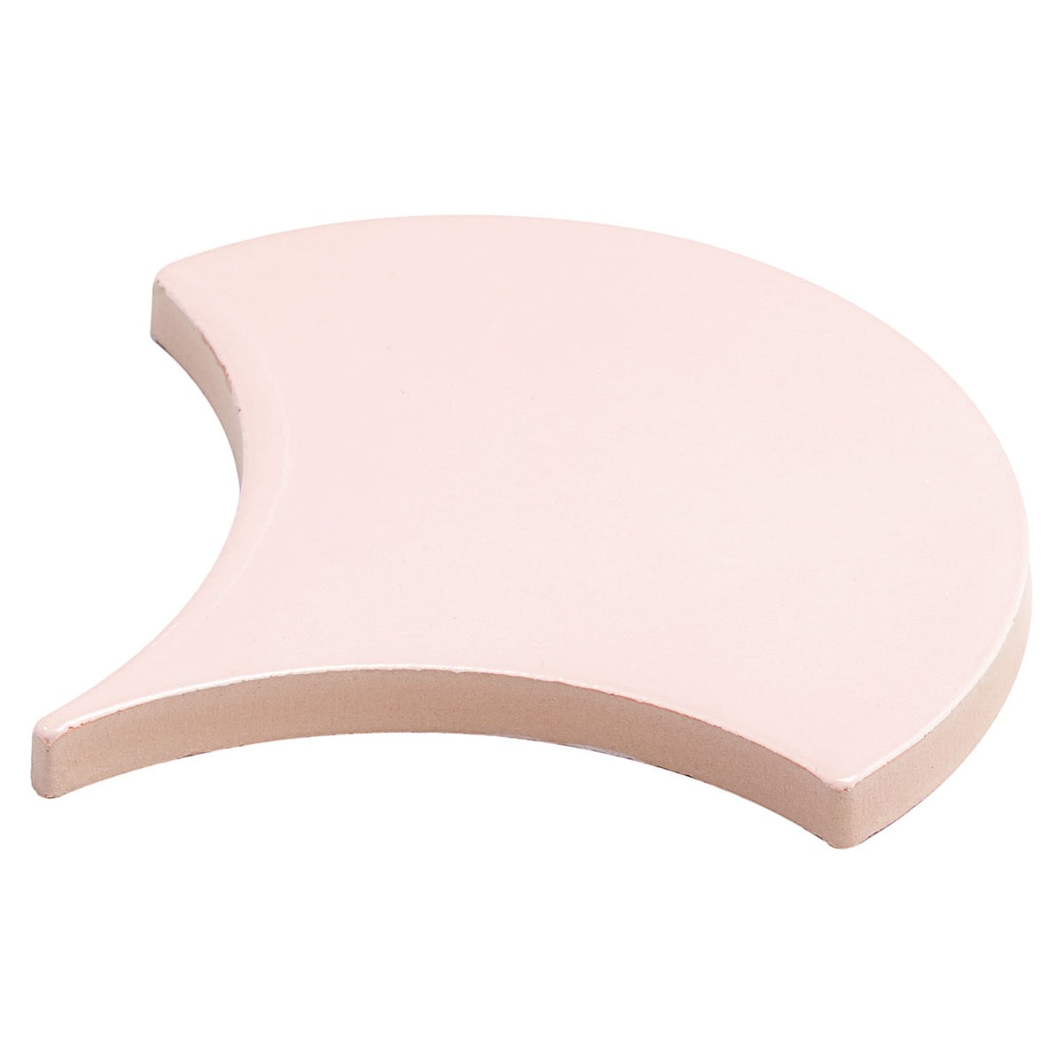 Highwater Rose Pink 5" Fish Scale Polished Ceramic Wall Tile