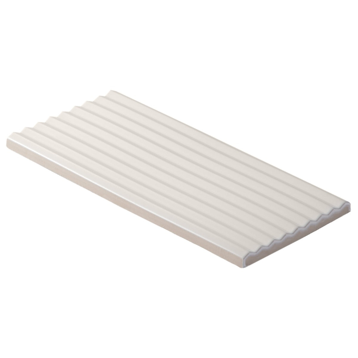 Zeal Linear 3D Matte Porcelain Tile - 5x10 White