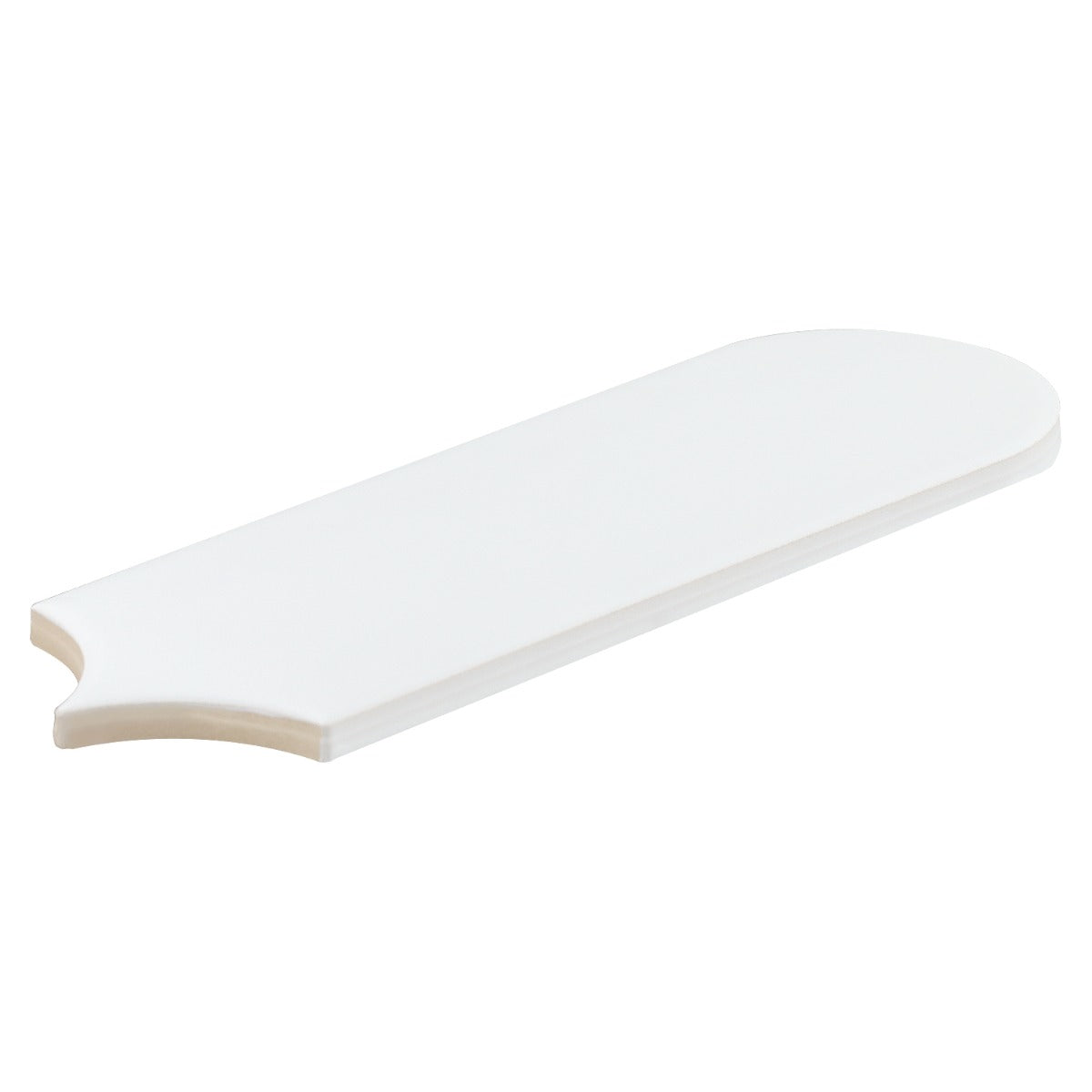 Parry White 3x8 Fishscale Matte Ceramic Wall Tile by Lux Tile