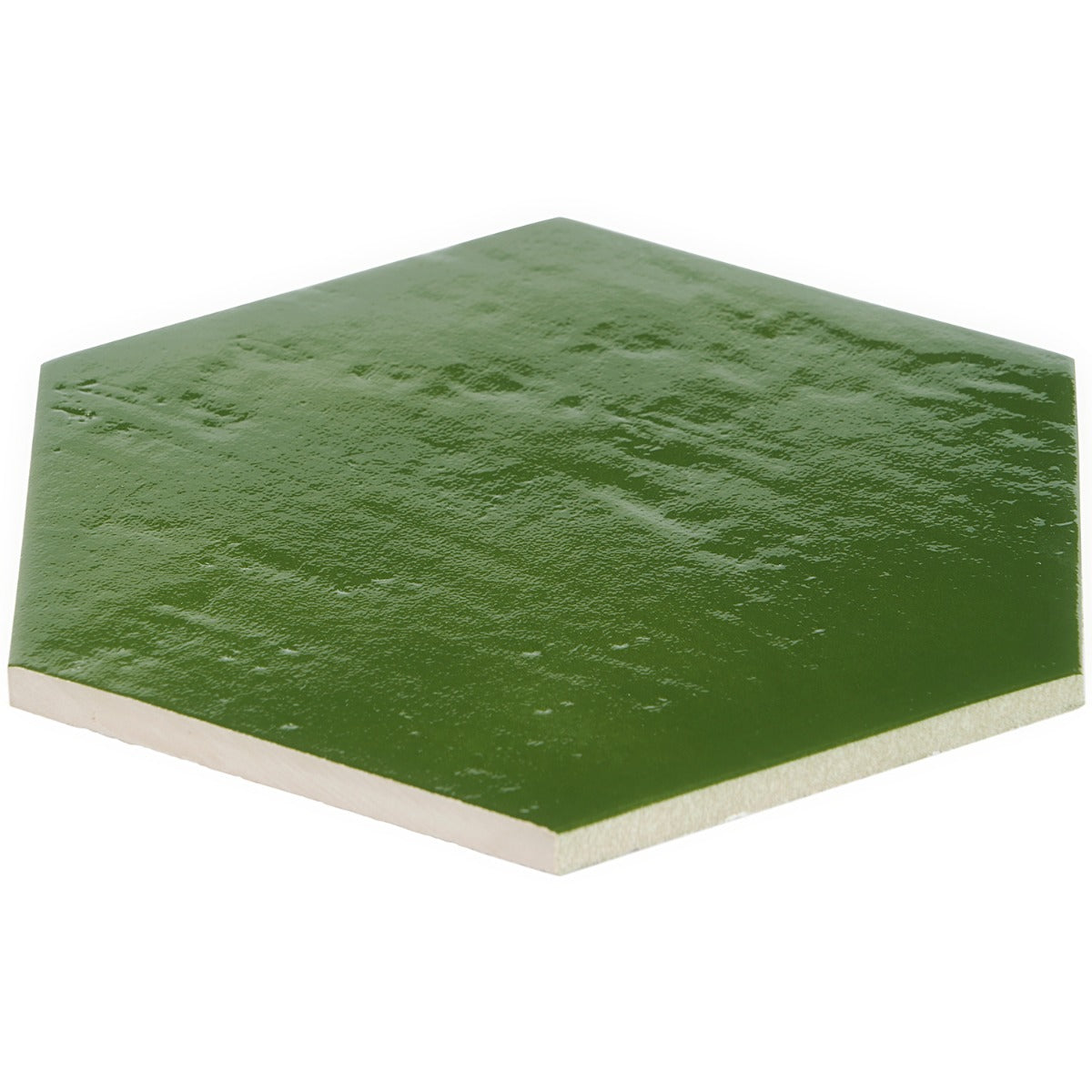 Cavallo Monaco Green 7" Hexagon Glossy Porcelain Tile - Lux Tile