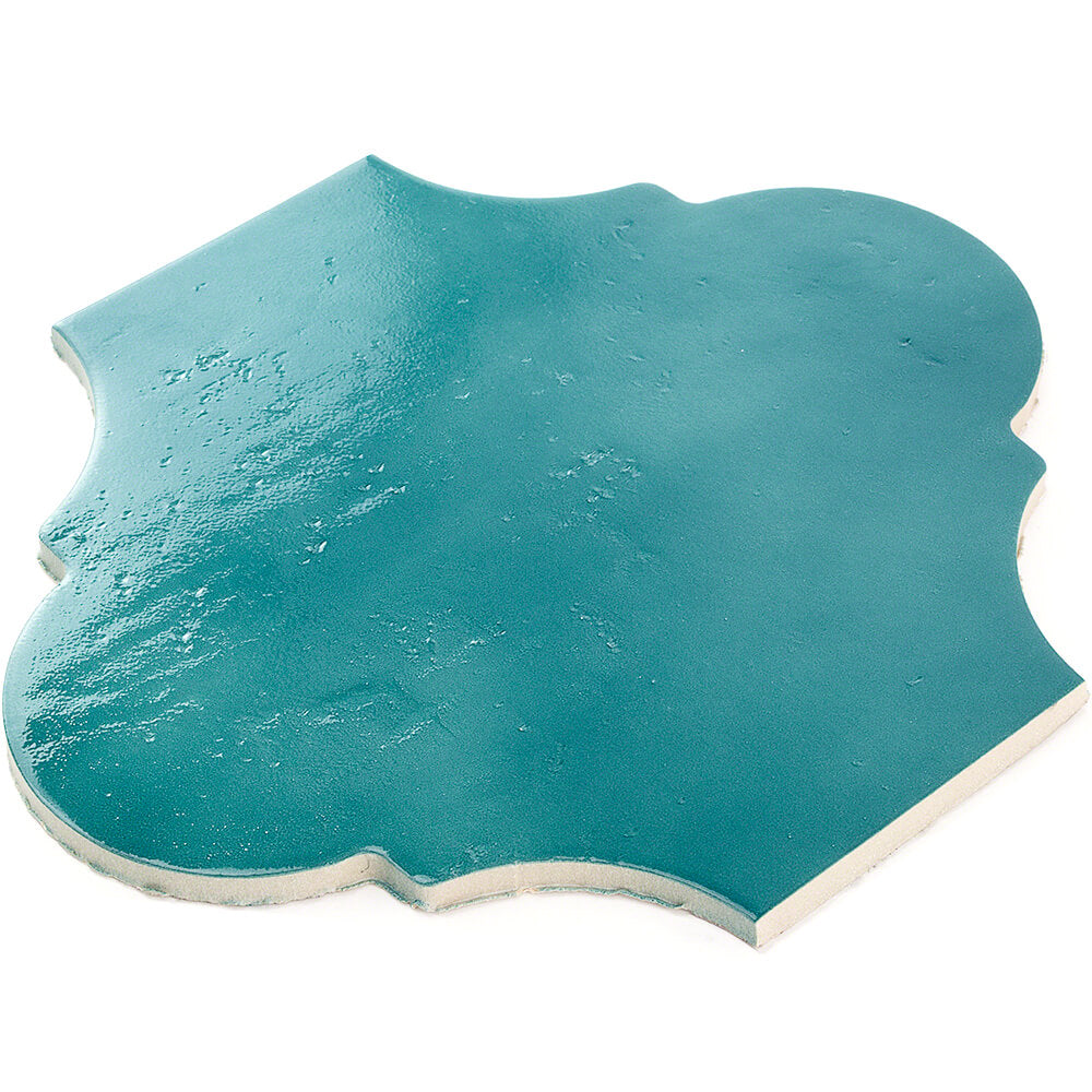 Cavallo Fiji Blue 8x10 Arabesque Glossy Porcelain Tile - Lux Tile