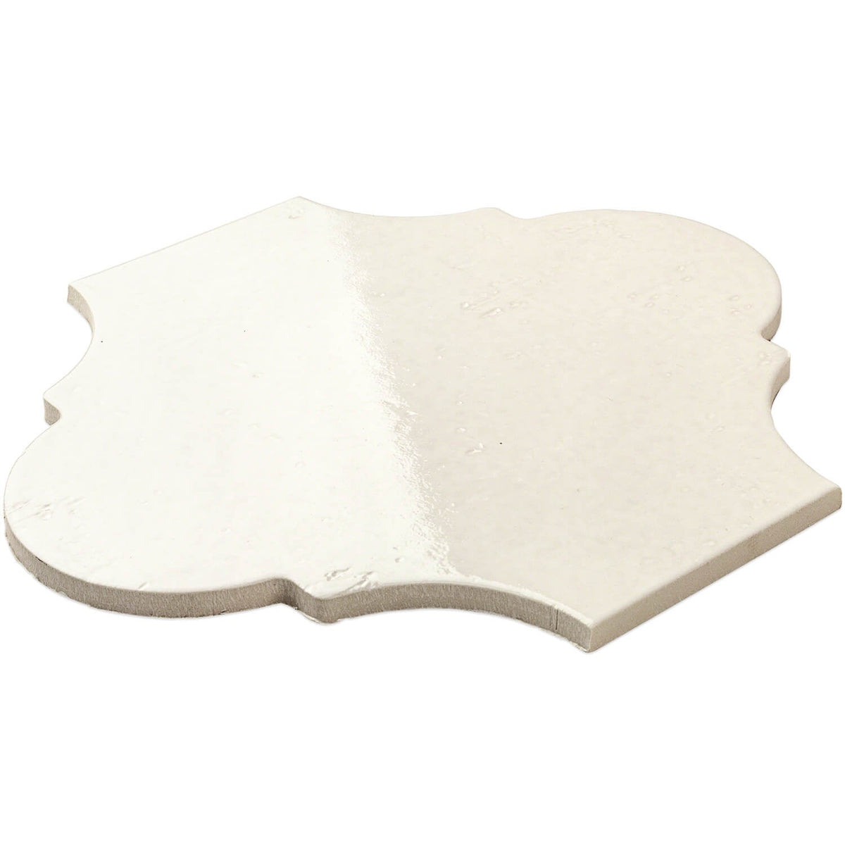 Cavallo Swiss Coffee Beige 8x10 Arabesque Glossy Porcelain Tile