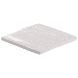 Navari White 5x5 Textured Glossy Ceramic Tile by Lux Tile