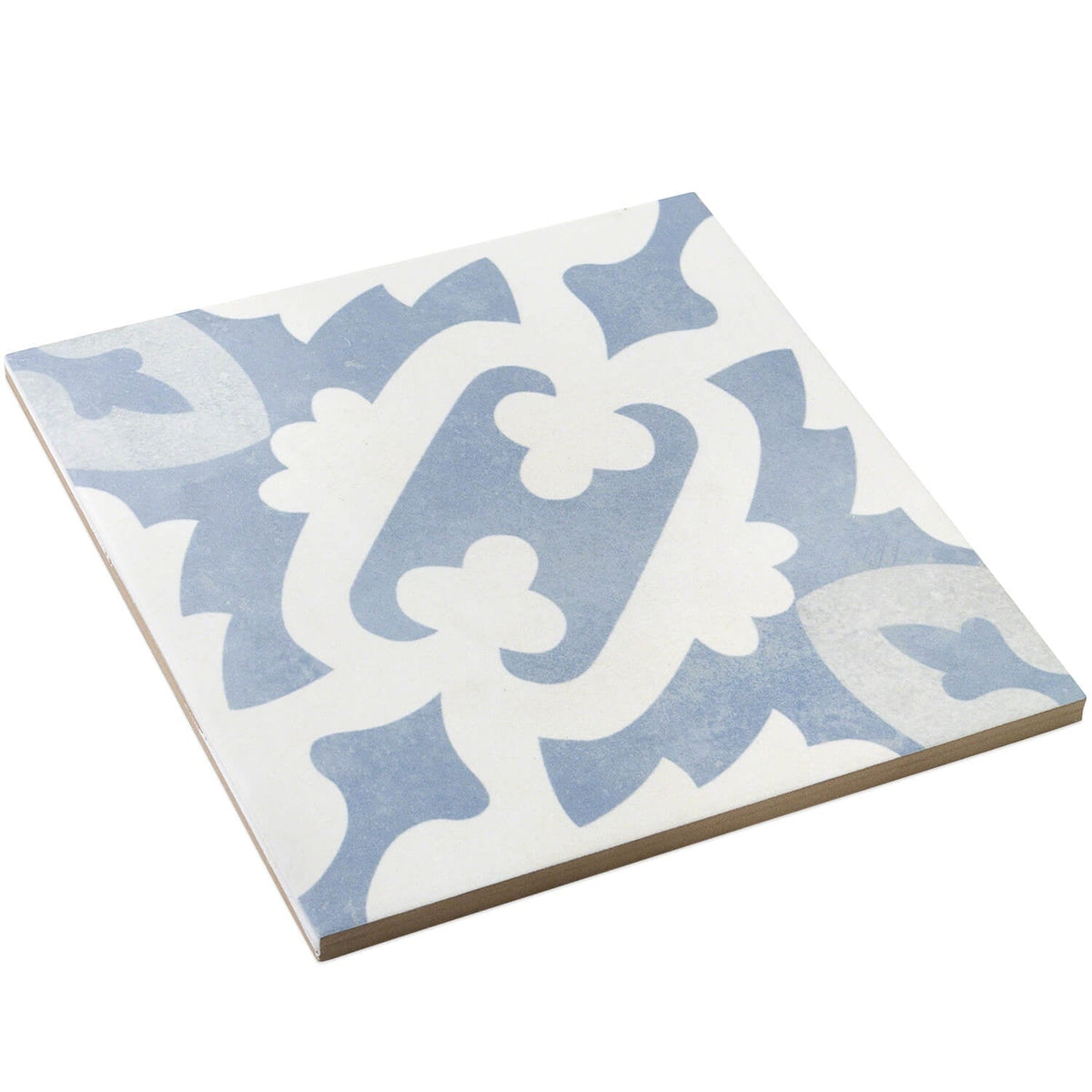 Bond Tile Moma Light Blue Encaustic 9x9 Glazed Porcelain Tile